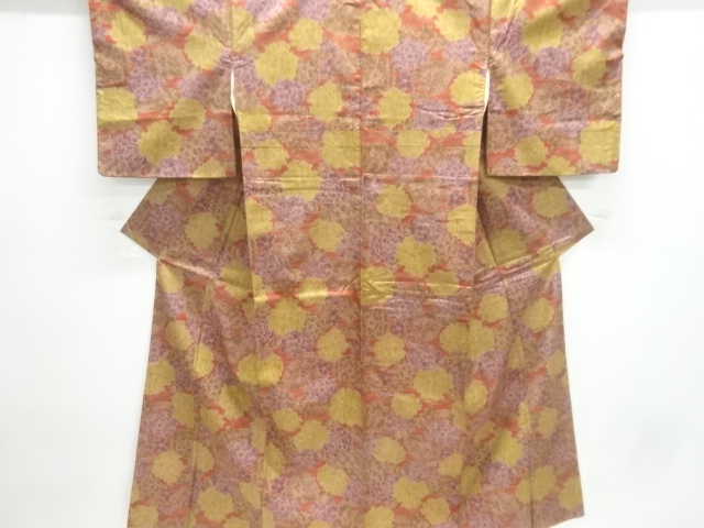JAPANESE KIMONO / OMESHI / NISHIJIN-ORI / WOVEN PEONY